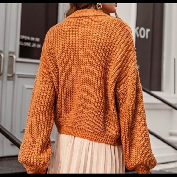 New! Clearance🔥Chunky Knit Roomy wide collared Sweater - Picture 8 of 8